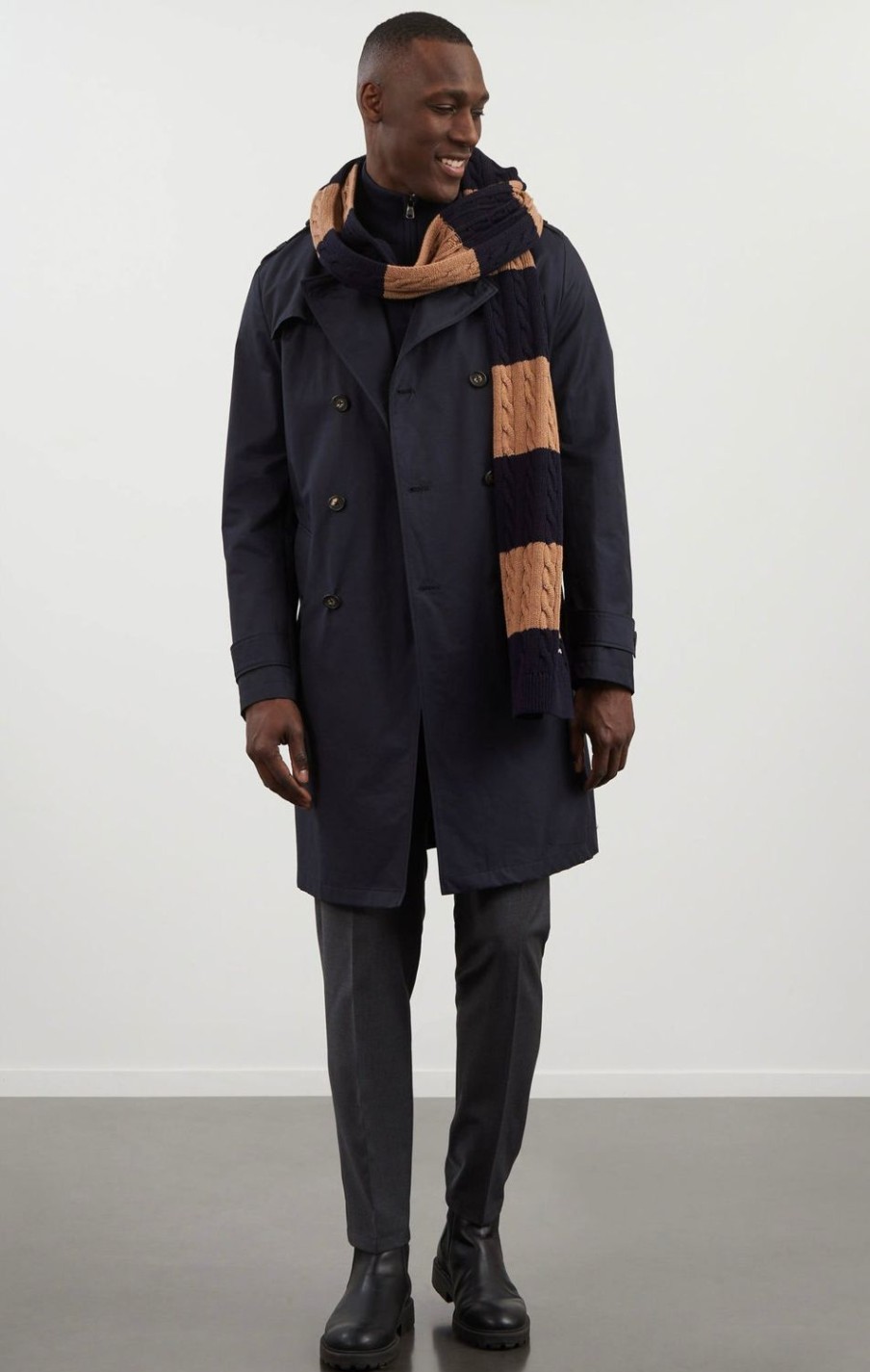 Eden Park Navy Blue Waterproof Trench Coat | Coats