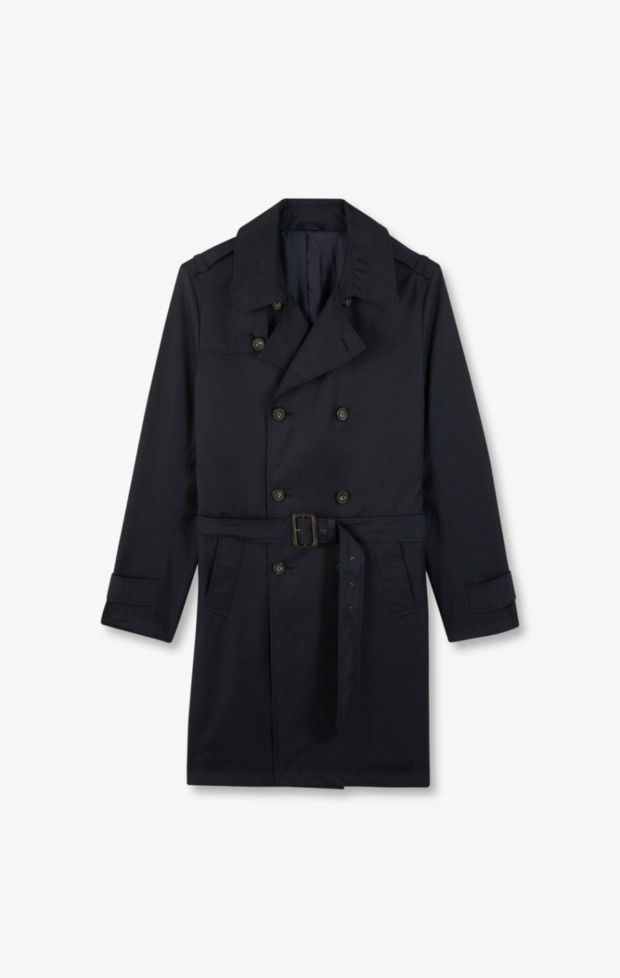 Eden Park Navy Blue Waterproof Trench Coat | Coats