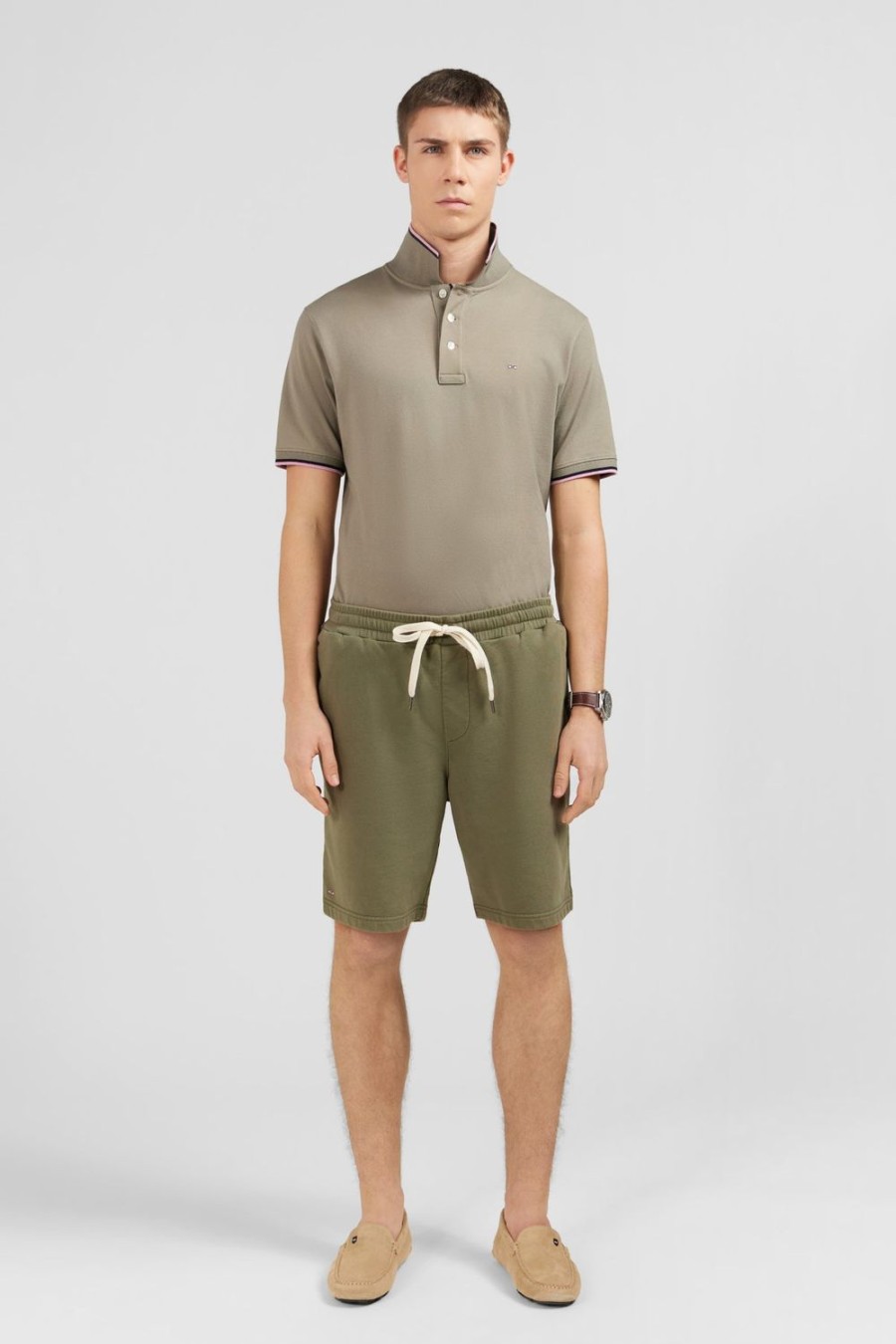 Eden Park Khaki Polo Shirt In Pima Cotton | Polos