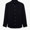 Eden Park Plain Navy Blue Linen Shirt | Shirts