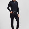 Eden Park Navy Blue Jeans In Stretch Cotton | Pants