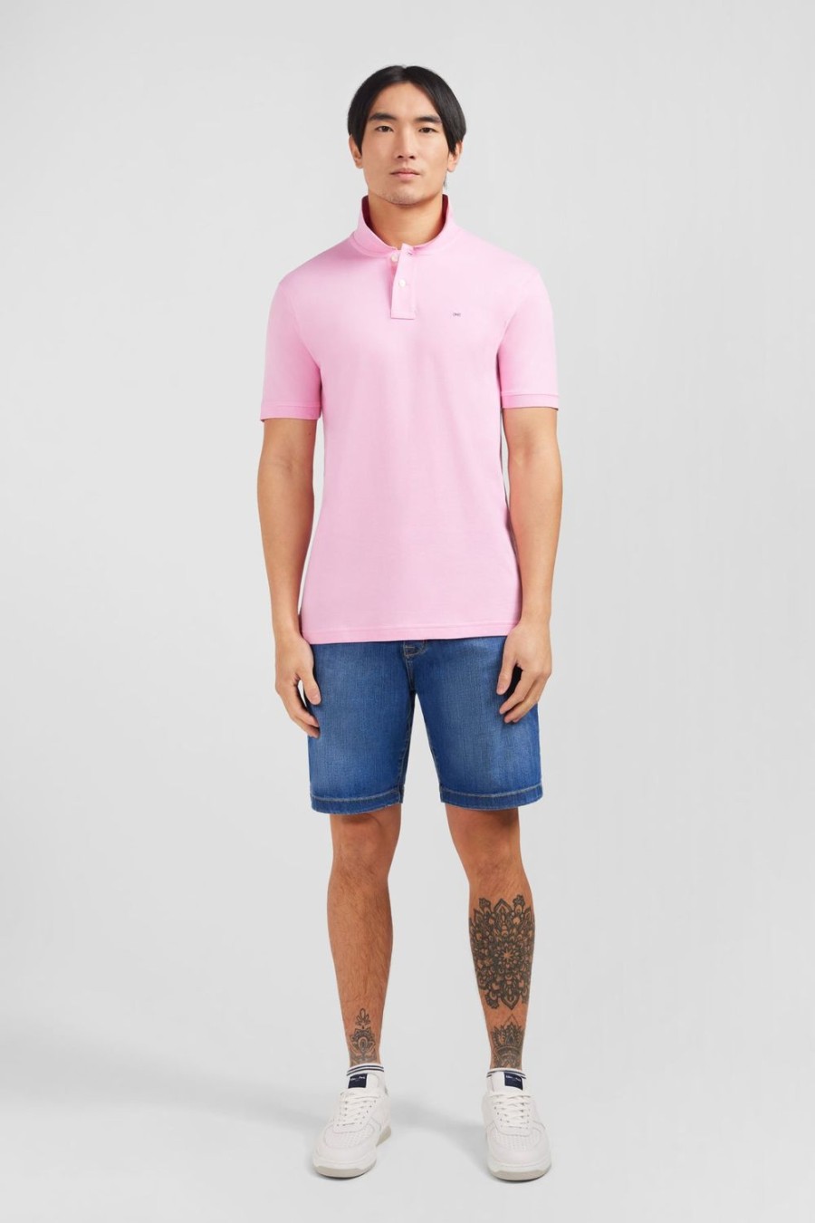 Eden Park Pink Stretch Pima Cotton Polo | Polos