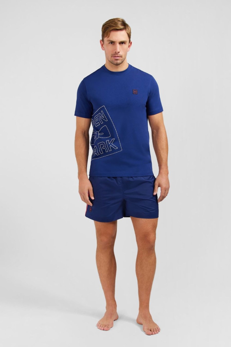 Eden Park Blue T-Shirt With Eden Park Print | T-Shirts