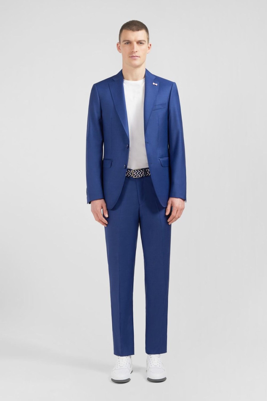 Eden Park Slim-Fit Suit In Blue Wool | Jackets