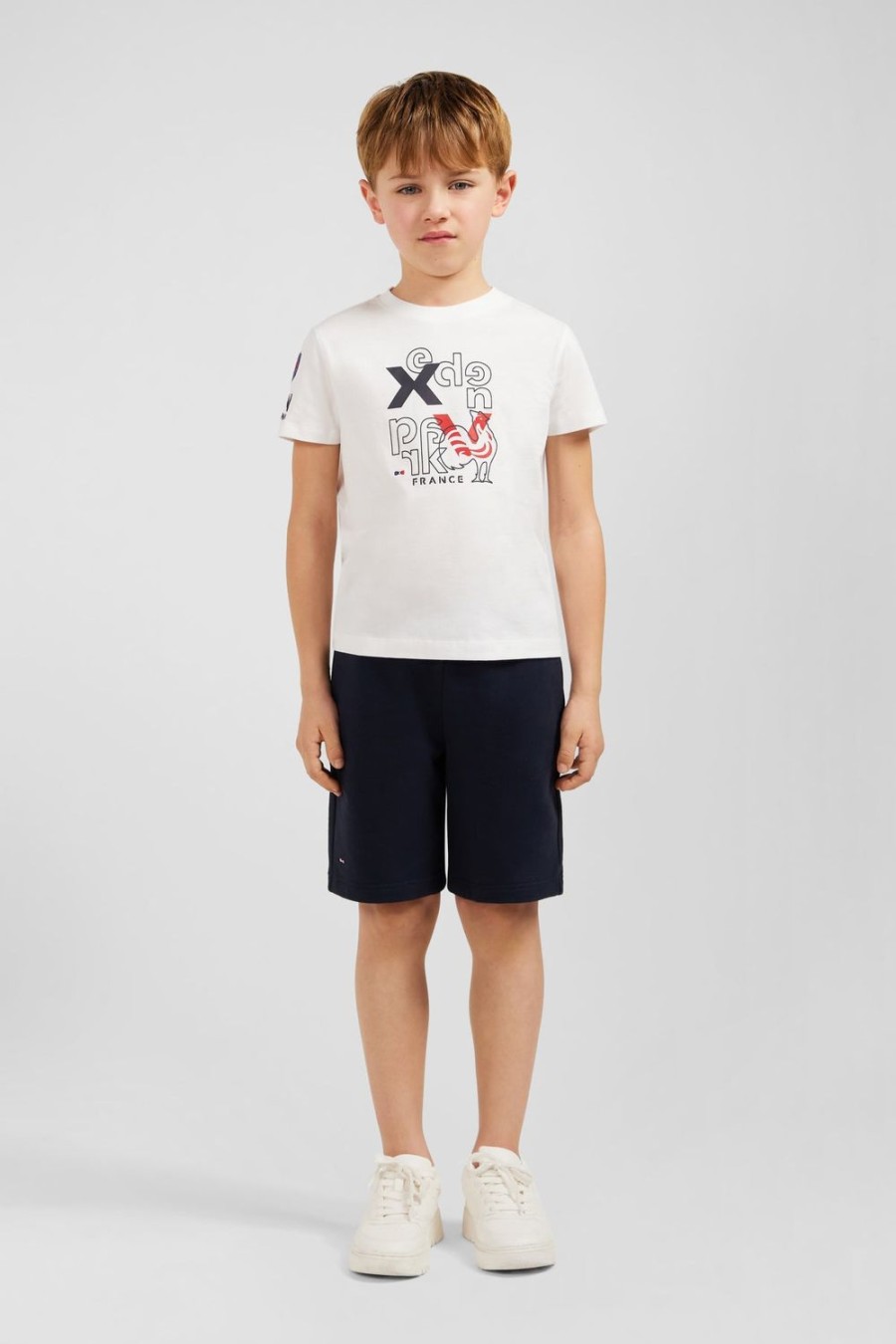 Eden Park White Xv De France T-Shirt In Cotton Jersey | Children