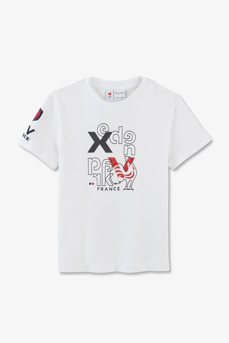 Eden Park White Xv De France T-Shirt In Cotton Jersey | Children