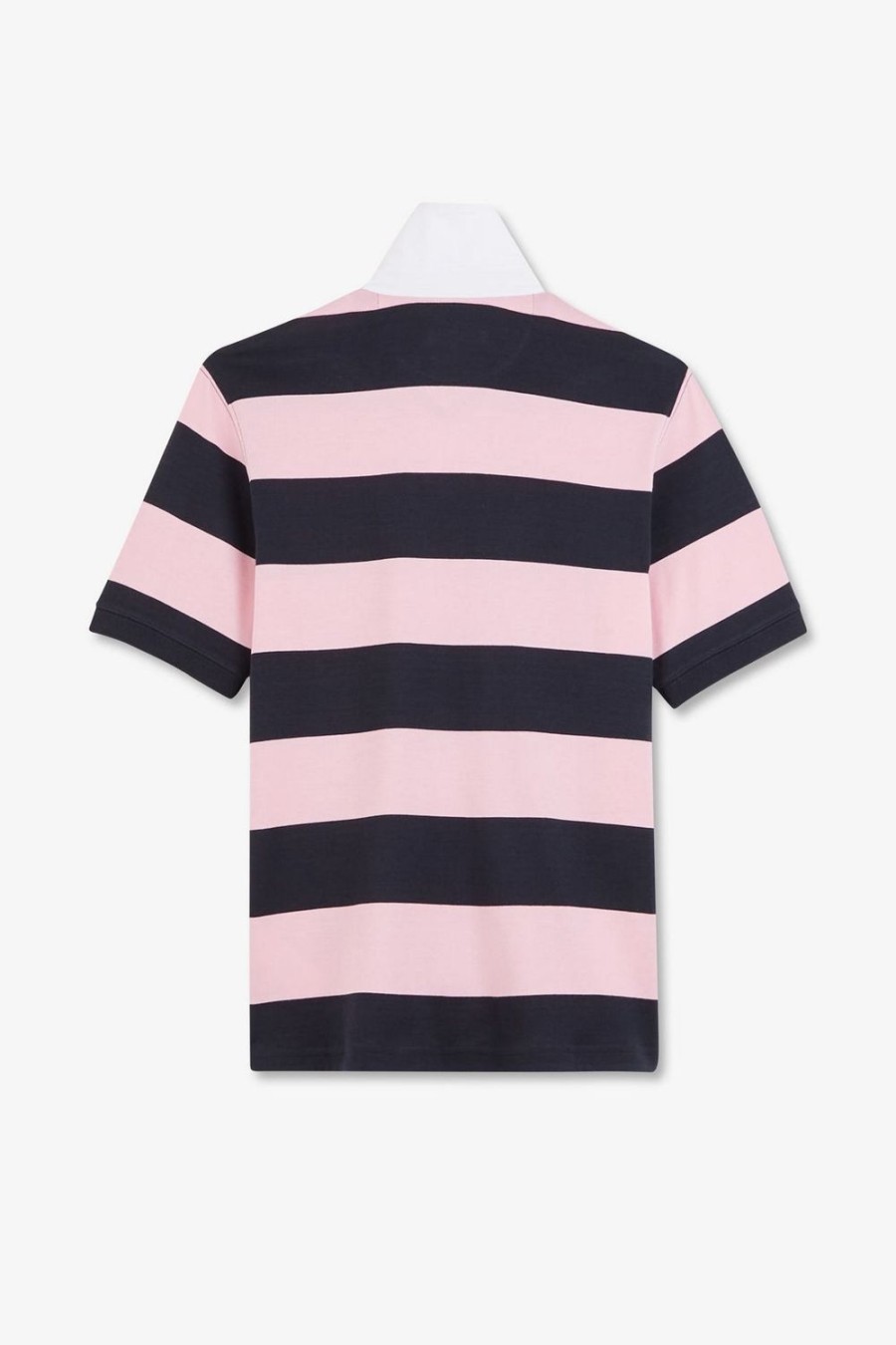 Eden Park Pink Striped Short-Sleeved Rugby Shirt | Rugby Shirts