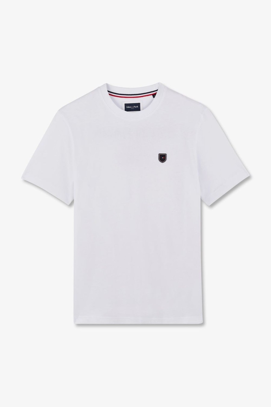 Eden Park White T-Shirt With Eden Park Embroidery | T-Shirts