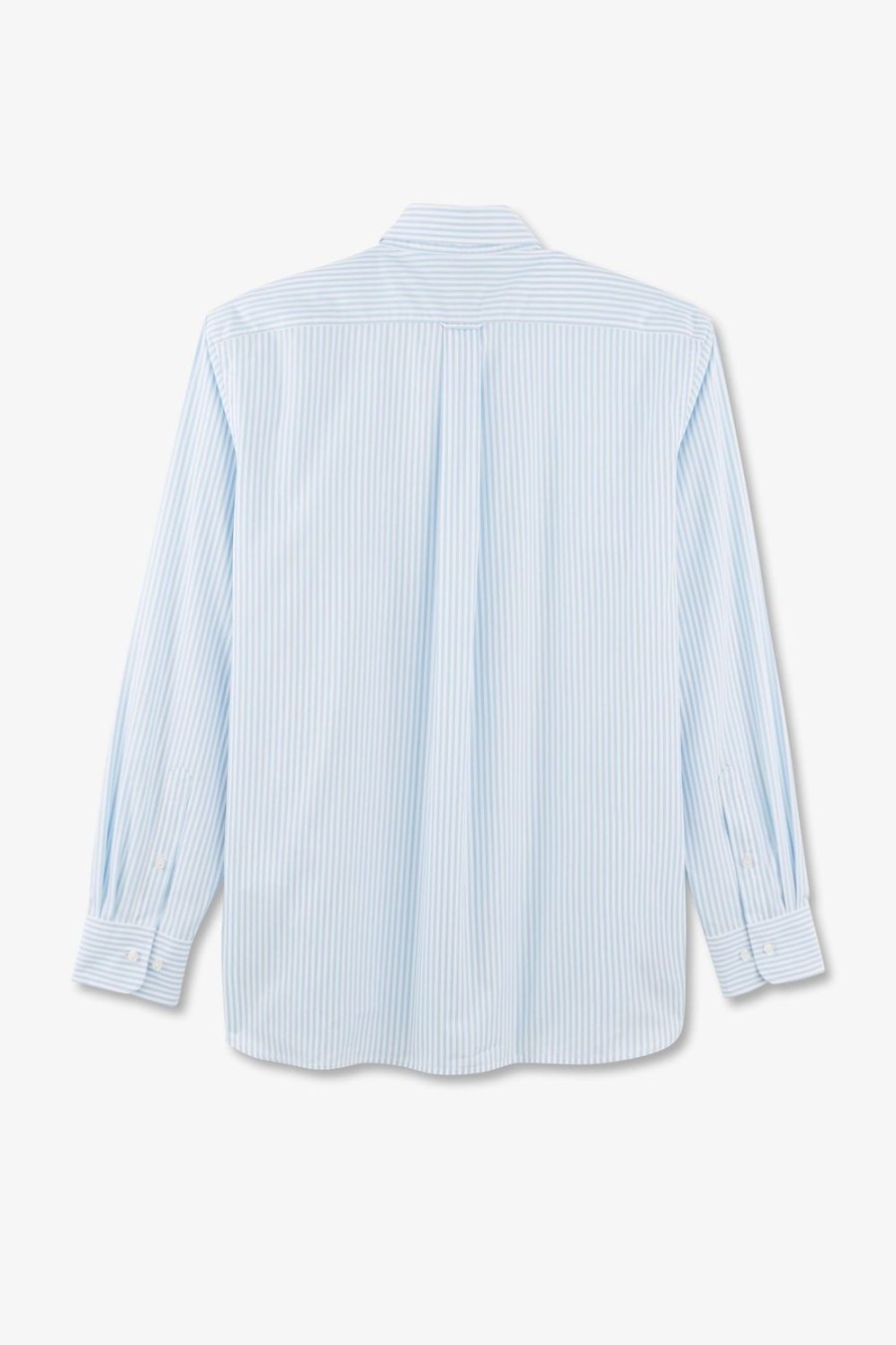 Eden Park Sky Blue Pinstriped Cotton Shirt In Regular Fit | Shirts