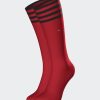 Eden Park Stretch Cotton Red Socks With Striped Edges | Socks