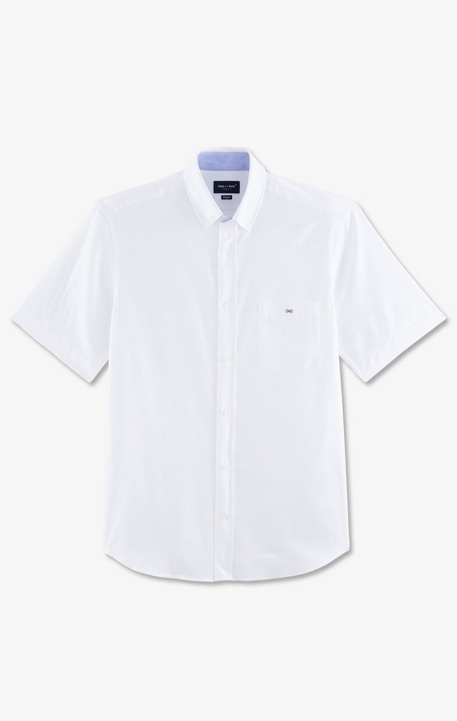 Eden Park Short Sleeved White Cotton Shirt | Short-Sleeved Shirts