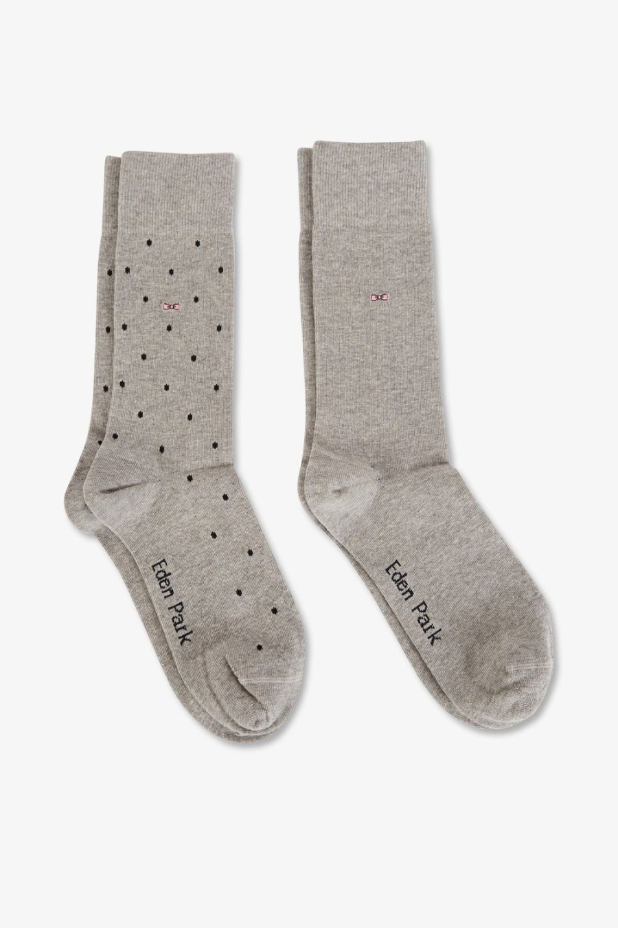 Eden Park Set Of 2 Pairs Of Grey Stretch Cotton Socks | Socks