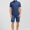 Eden Park Dark Blue Pique Polo Shirt In Pima Cotton | Polos