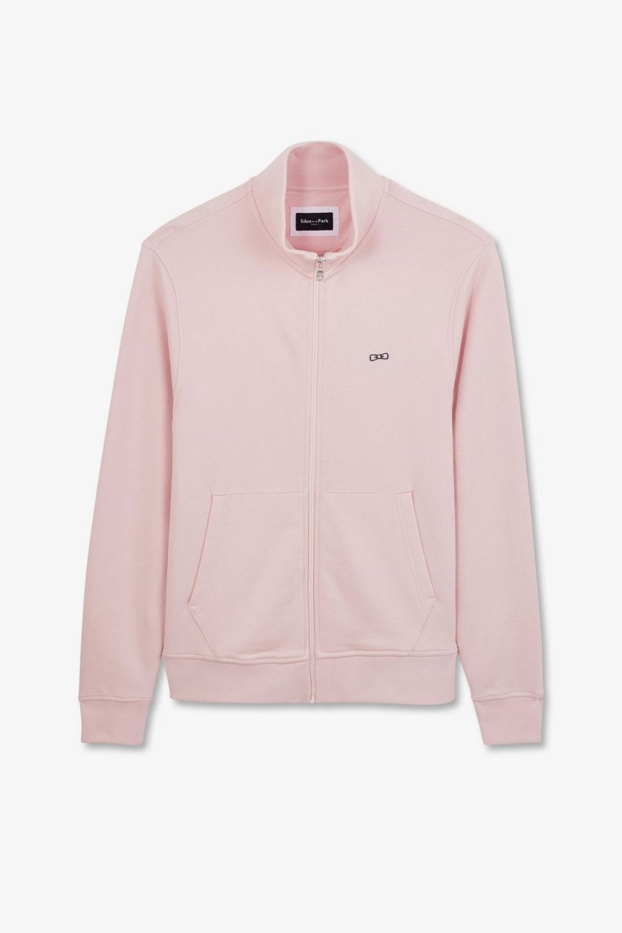 Eden Park Pink Zipped Sweatshirt With Stand-Up Collar | Sweatshirts