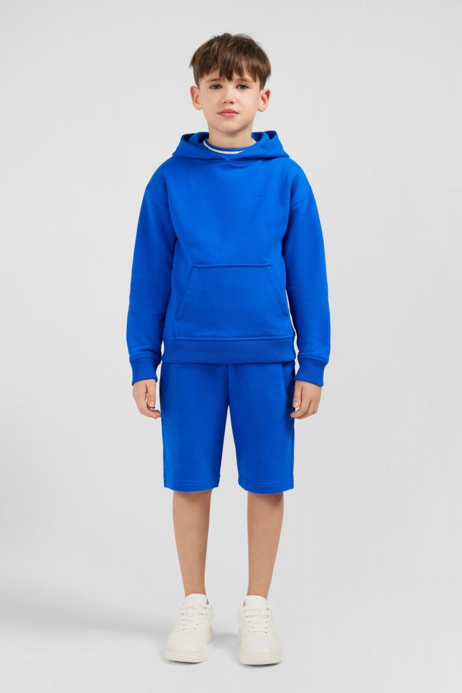 Eden Park Blue Screen-Printed Hoodie Sweatshirt In Fleece | Children