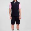 Eden Park Pink Colour-Block Polo Shirt With Rooster Embroidery On The Back | Rugby Shirts