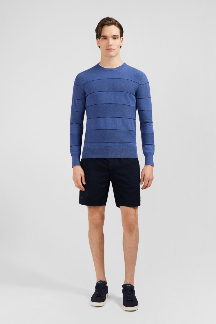 Eden Park Blue Striped Jumper In Combination Knit | Sweaters