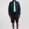 Eden Park Lightweight, Long-Sleeved Puffa Jacket In Dark Blue | Coats