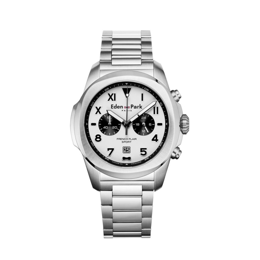 Eden Park Silver Steel Chronograph Quartz Watch | Watch