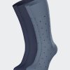 Eden Park Set Of 2 Pairs Of Blue Stretch Cotton Socks | Socks