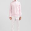 Eden Park Pink Semi-Zipped Sweater In Cotton | Sweaters