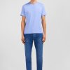 Eden Park Crew Neck Light Blue Pima Cotton T-Shirt | T-Shirts