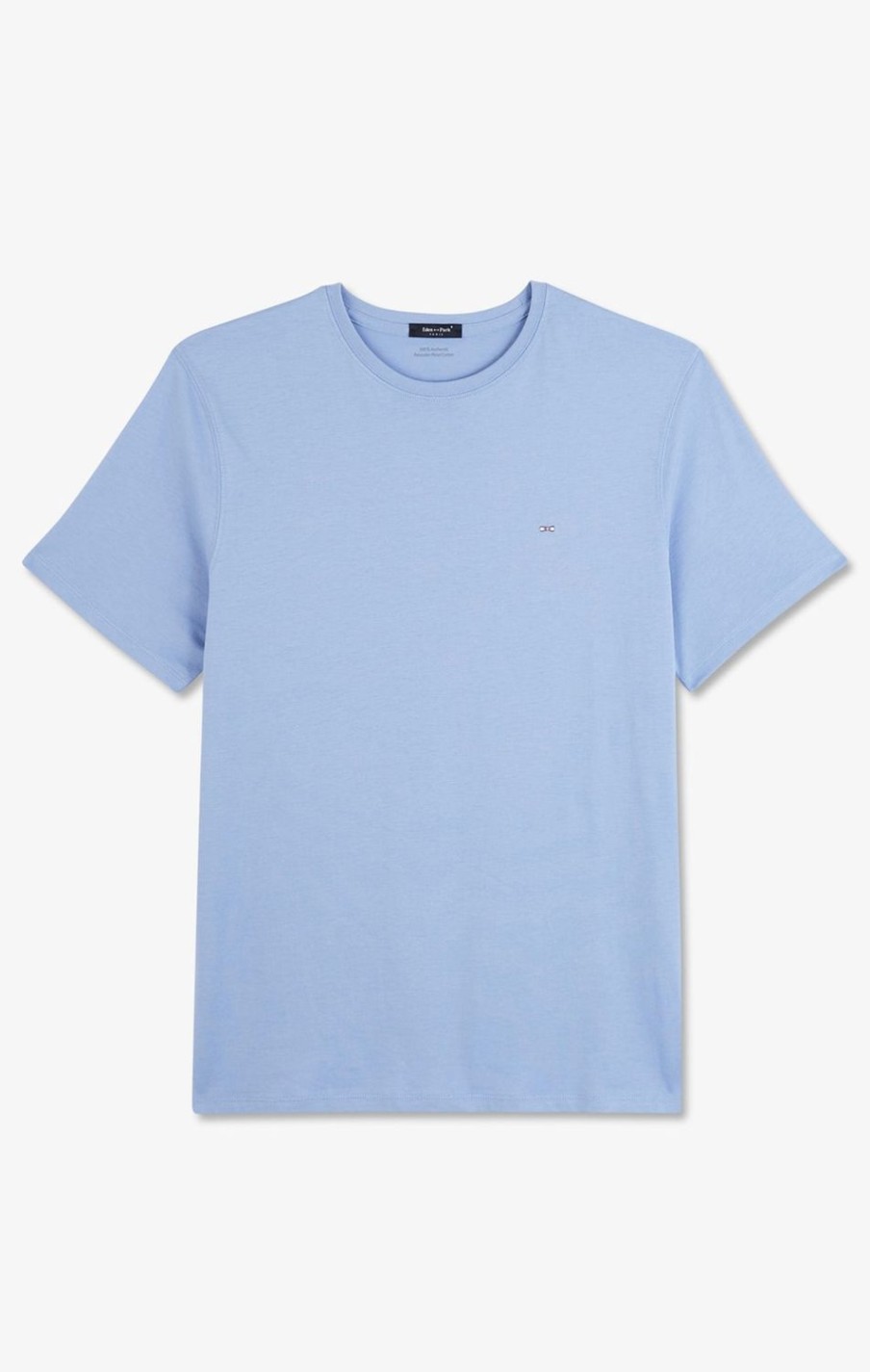 Eden Park Crew Neck Light Blue Pima Cotton T-Shirt | T-Shirts