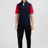 Eden Park Red Colour-Block Polo Shirt With Rooster Embroidery On The Back | Rugby Shirts