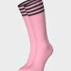 Eden Park Stretch Cotton Pink Socks With Striped Edges | Socks