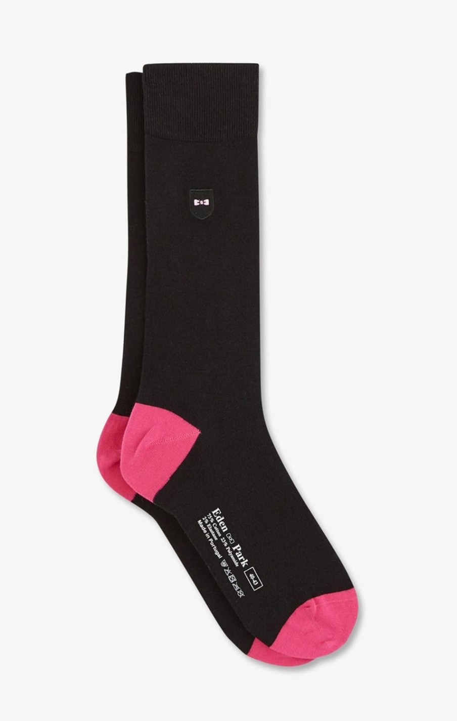 Eden Park Long Black Colour-Block Socks | Socks