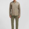 Eden Park Plain Khaki Linen Shirt | Shirts