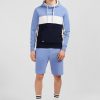 Eden Park Blue Colour-Block Hooded Sweatshirt | Sweatshirts