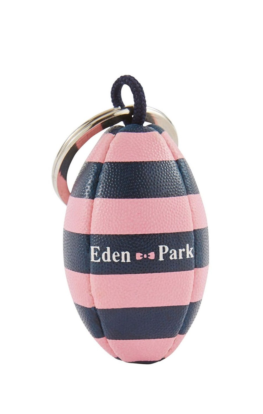 Eden Park Rugby-Striped Rubber Ball Key Ring | Key Chains