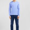 Eden Park Long Sleeved Blue V Neck T-Shirt | T-Shirts