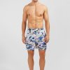 Eden Park Pink Swim Shorts With Exclusive Tropical Print | Swimwear