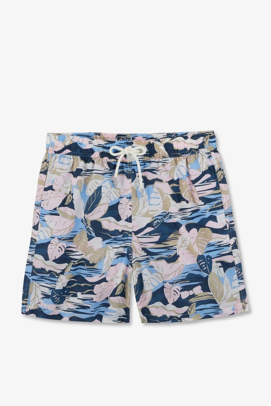 Eden Park Pink Swim Shorts With Exclusive Tropical Print | Swimwear