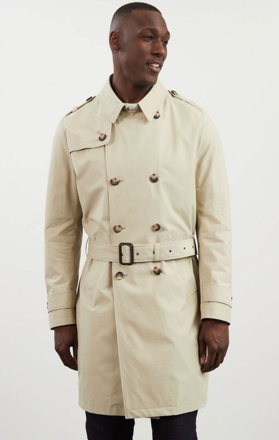 Eden Park Beige Water-Repellent Trench Coat | Coats