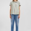 Eden Park Green Short-Sleeved Blouse | Shirts