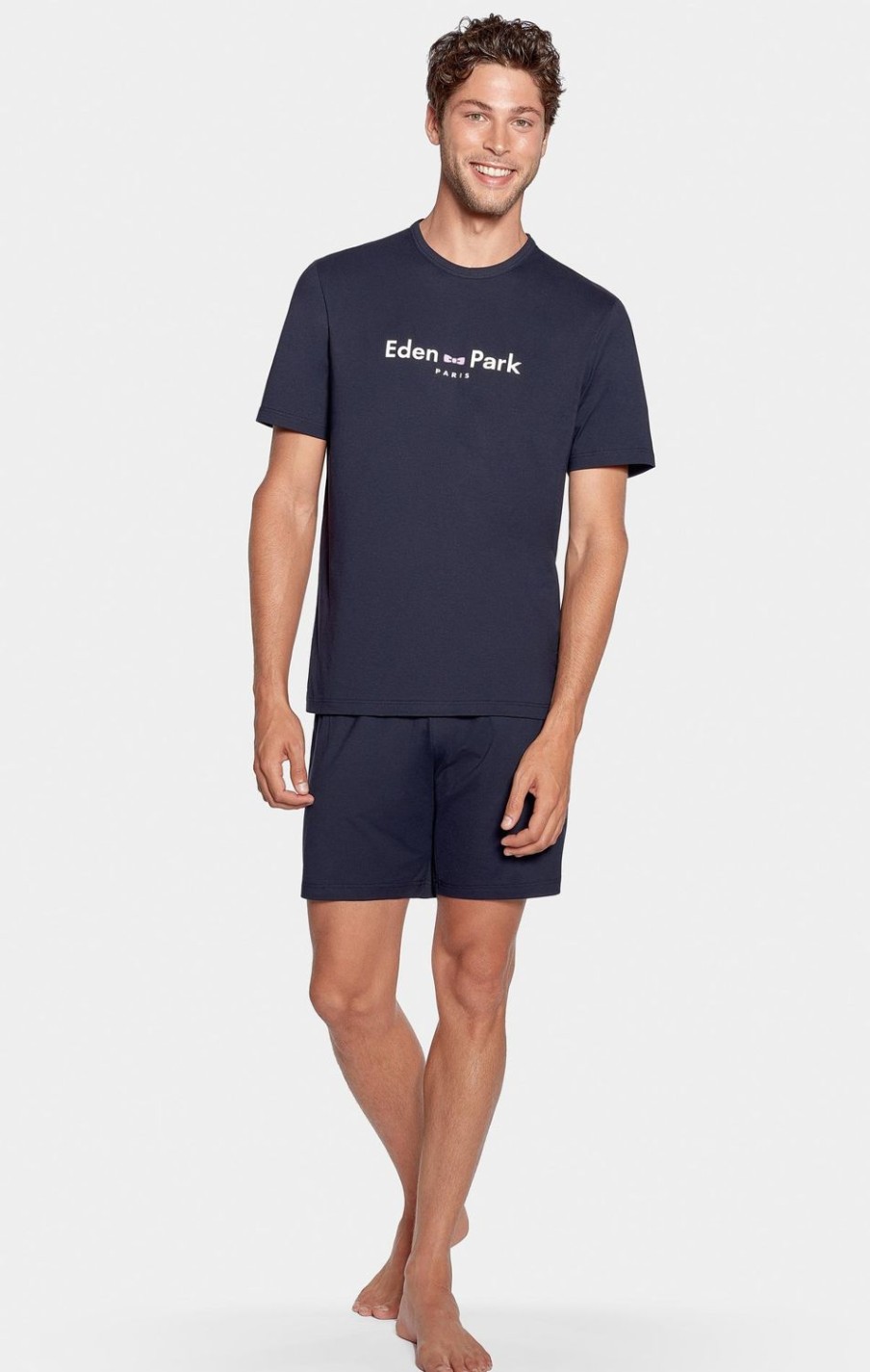 Eden Park Short Navy Pyjamas With Eden Park Logo | Pyjamas