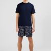 Eden Park Navy Blue T-Shirt In Flamme Cotton | T-Shirts