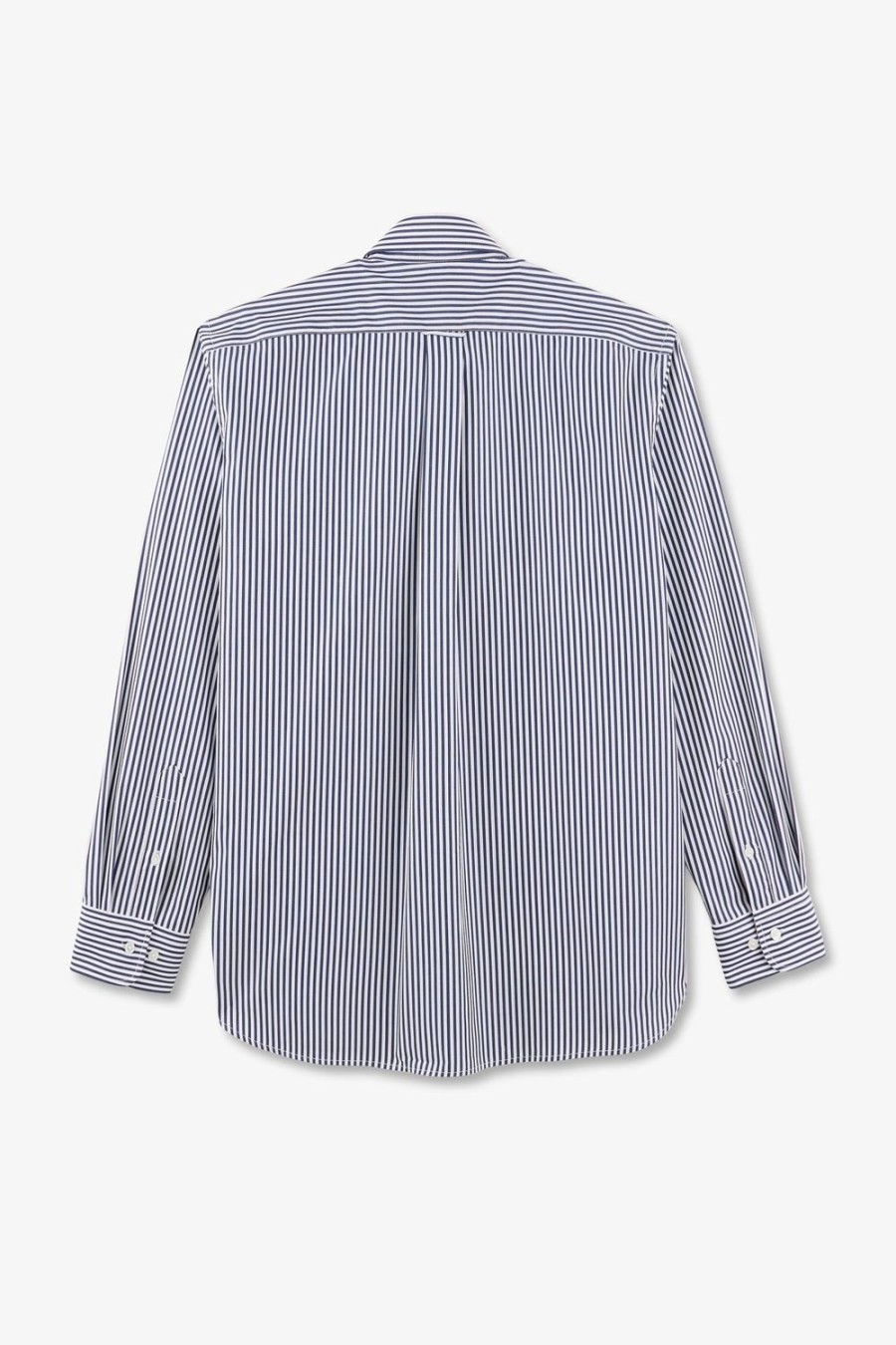 Eden Park Blue Pinstriped Cotton Shirt In Regular Fit | Shirts