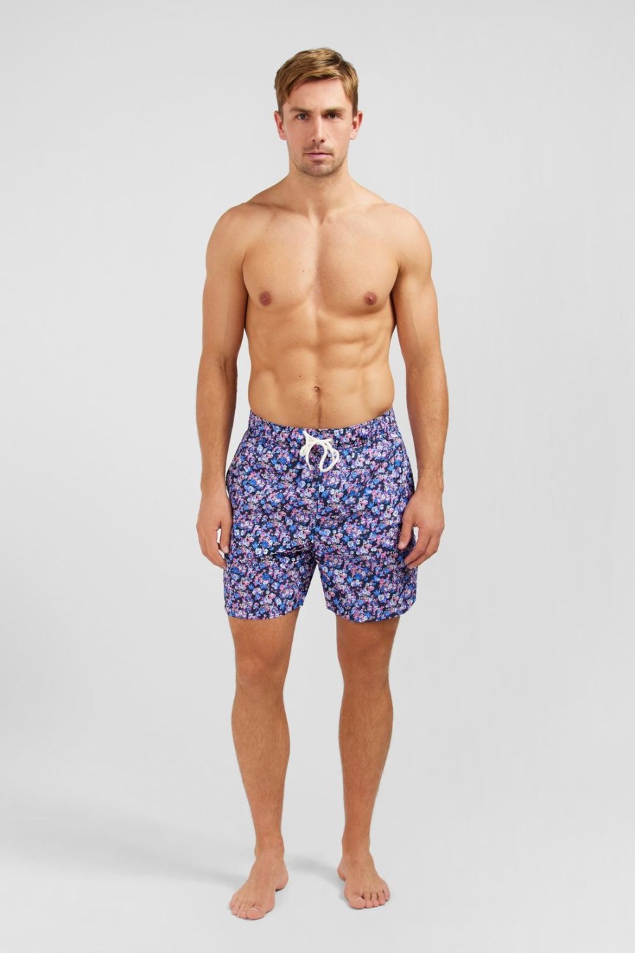 Eden Park Pink Swim Shorts With Exclusive Floral Print | Swimwear