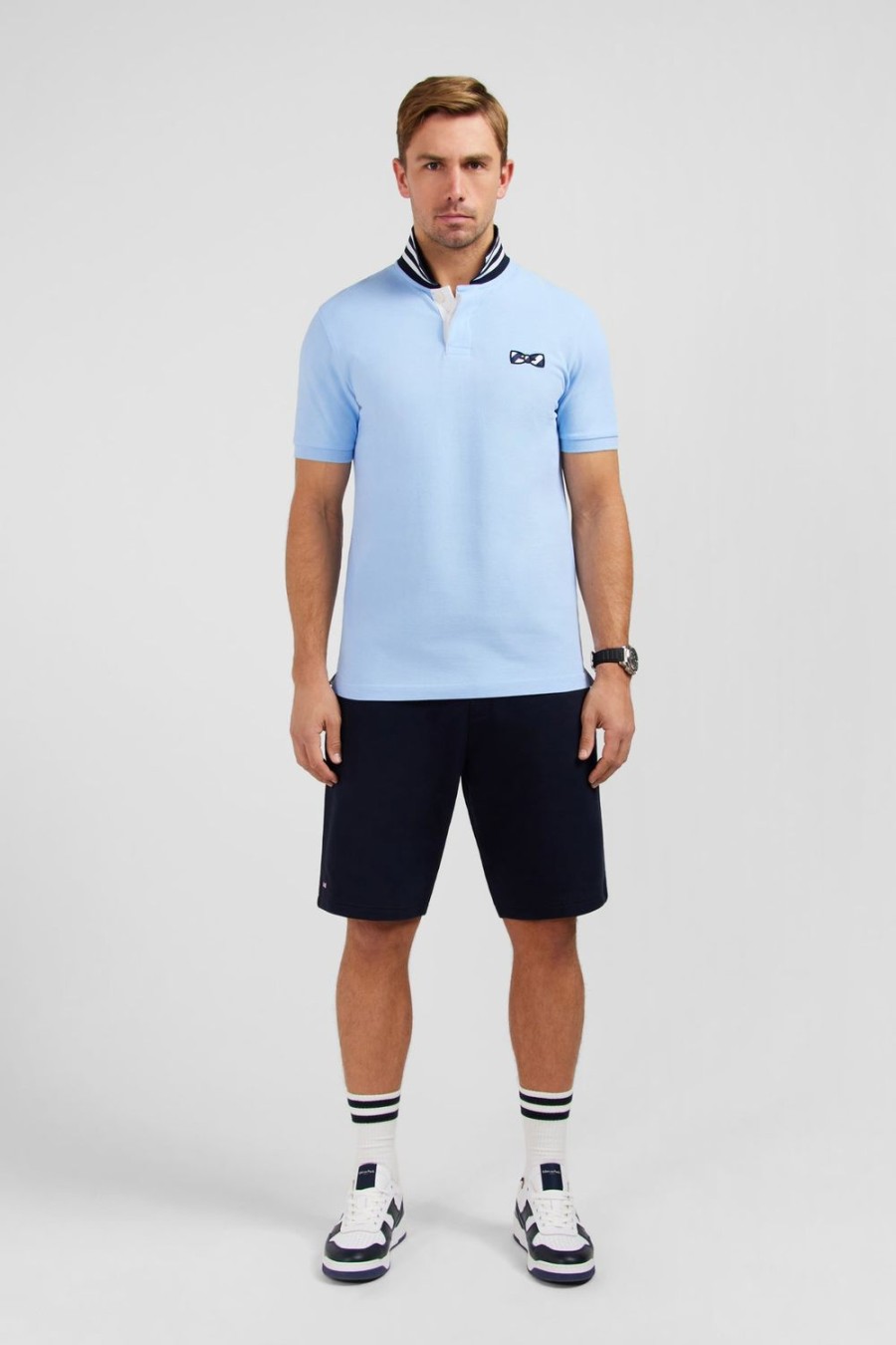 Eden Park Light Blue Short-Sleeved Polo Shirt | Polos