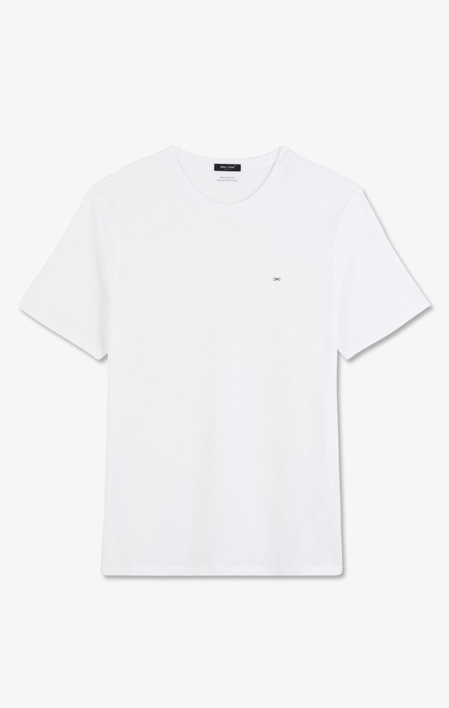 Eden Park Crew Neck White Light Pima Cotton T-Shirt | T-Shirts