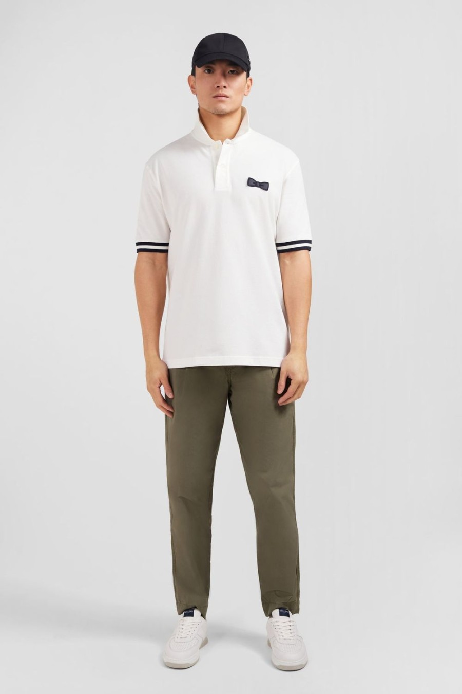 Eden Park White Short-Sleeved Polo Shirt | Polos