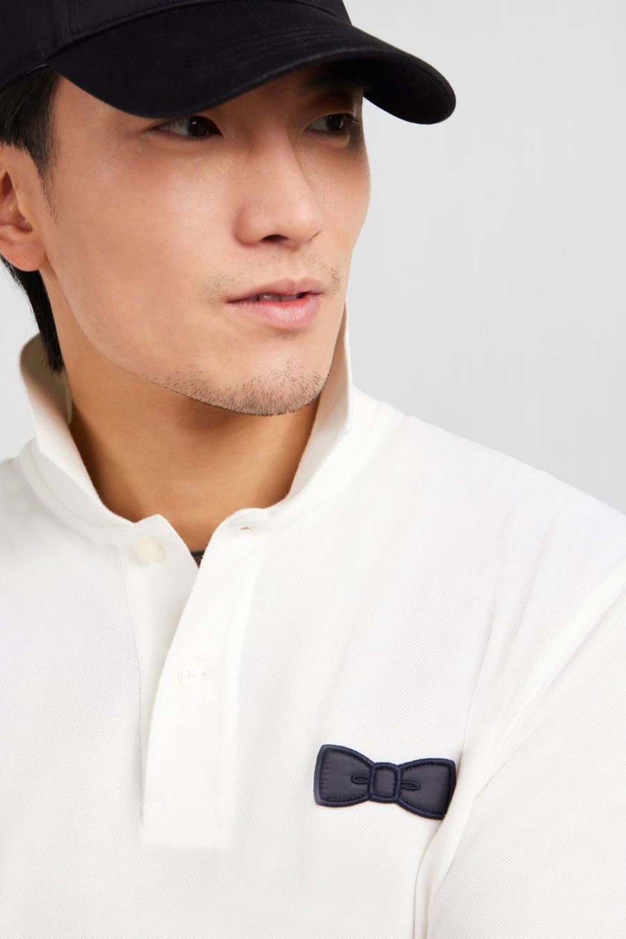 Eden Park White Short-Sleeved Polo Shirt | Polos