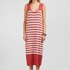 Eden Park Red And White Striped Tank Dress In Linen And Cotton | Dresses