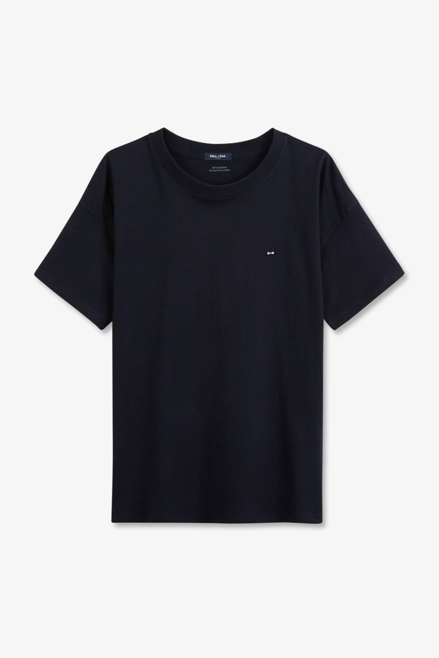 Eden Park Plain Navy Blue Short-Sleeved T-Shirt | T-Shirts