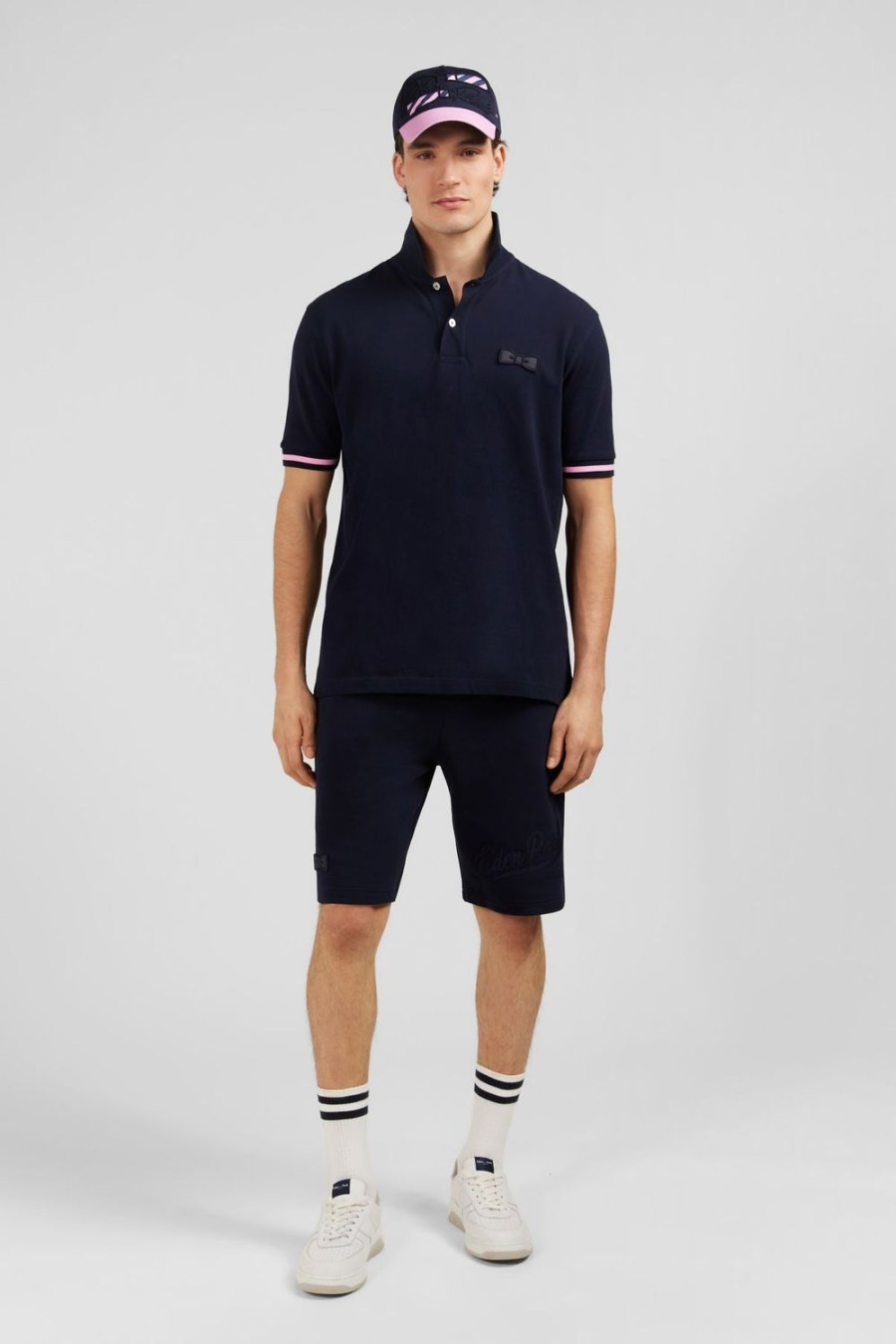 Eden Park Navy Blue Short With Embroidered Details | Shorts & Bermudas