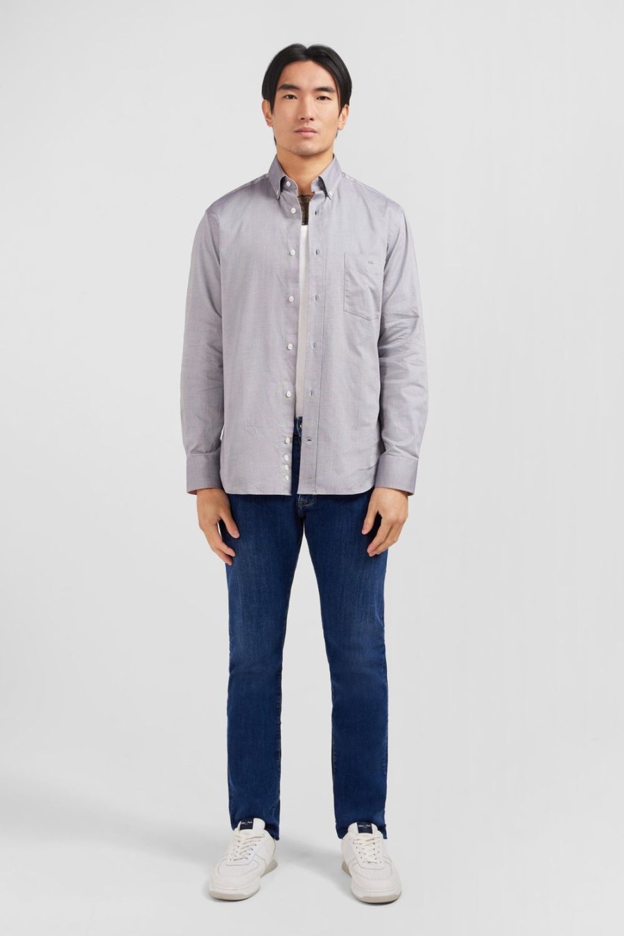 Eden Park Light Grey Cotton Shirt | Shirts